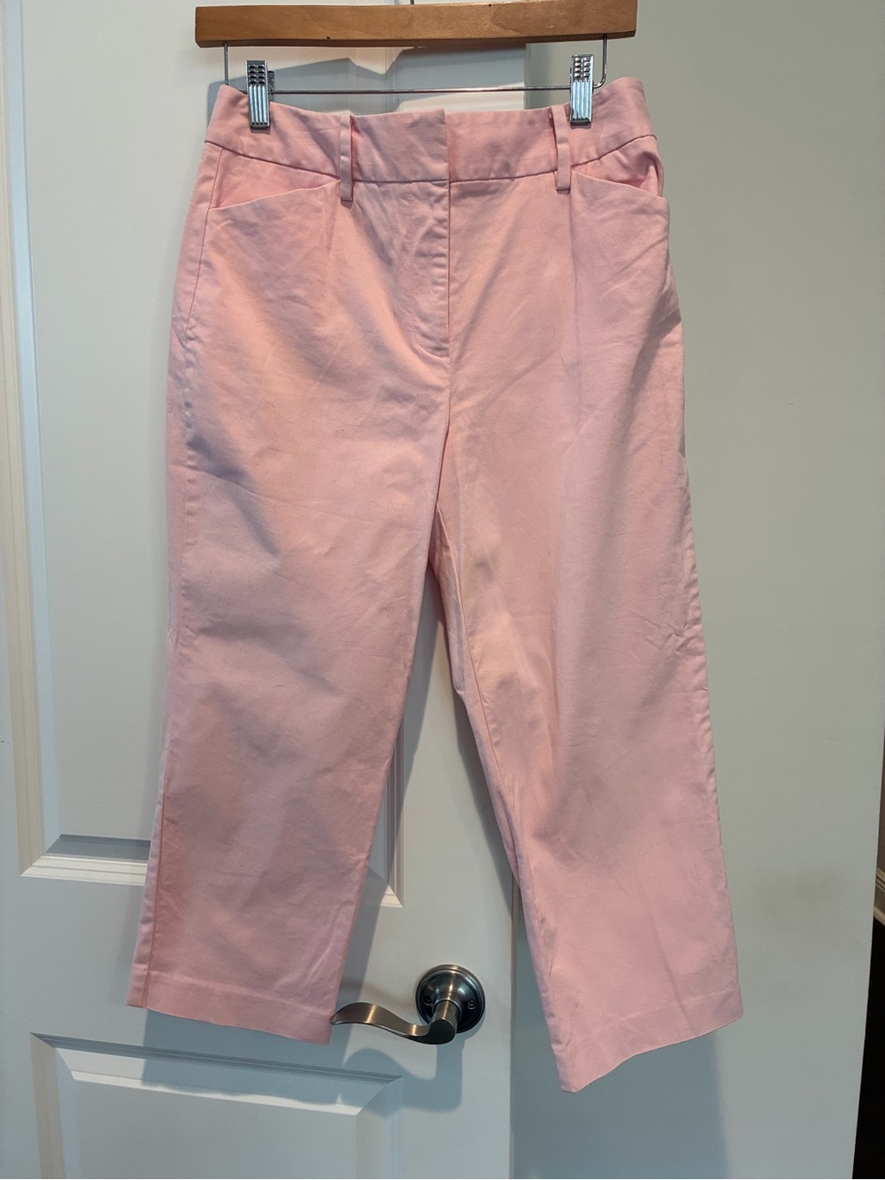 Talbots Light Pink Cropped Straight-Leg Pants